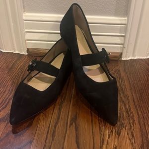 Ann Taylor black suede shoes.